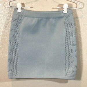 Adidas X Ivy Park Knit Mini Skirt In Mint Green